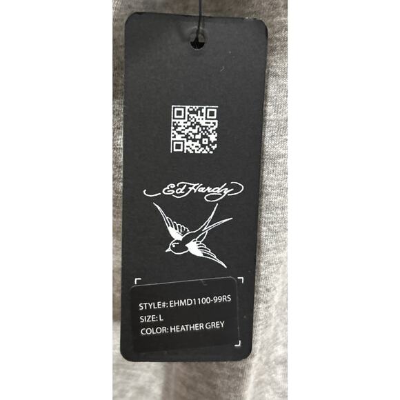 Women’s DON ED HARDY Bling Skull Snake NYC Short Sleeve T Shirt Size L NWT *D1 - Picture 4 of 4